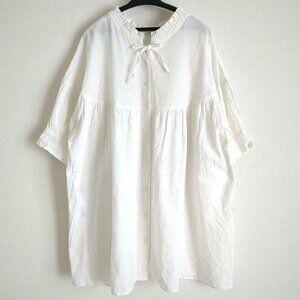 SamMos Cotton Linen Two-Way Gathered Tunic